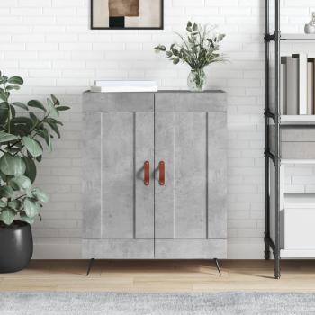 Aparador de madera de ingeniería 69,5x34x90 cm Mueble de Almacenaje de Salón Buffet Armario Auxiliar Armario de Almacenamiento Gris Hormigón