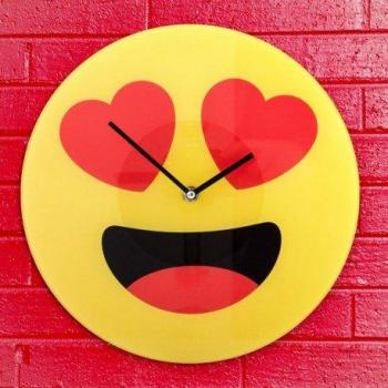 Genérico - Reloj de pared emoticono corazones