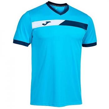 Camiseta de Tenis Manga Corta para Hombre Joma Court Turquesa Flúor Marino XL