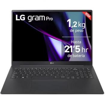 Portátil Ultraligero LG Gram Pro 16 - Intel Core Ultra 7, 32GB RAM, 1TB SSD, Batería hasta 21.5h, Panel OLED, W11 Home