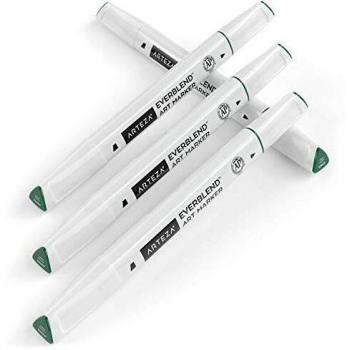 Arteza EverBlend rotuladores mezcladores color Verde Cazador A2552 | Juego de 4 | Rotuladores de alcohol con doble punta