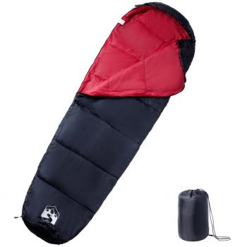 Saco de dormir tipo momia de camping para adultos 3 estaciones en colores negro y rojo, navy y azul, naranja y negro