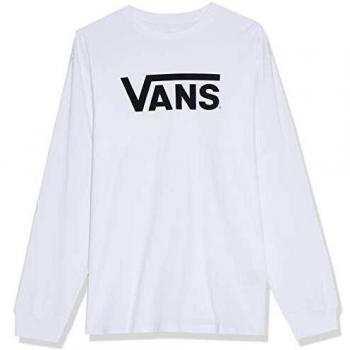 Vans Classic LS, Camiseta para Hombre, Blanco