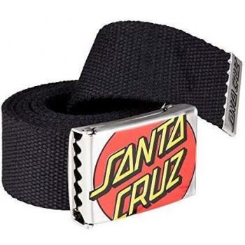 Cinturón Santa Cruz Crop Dot Negro 5056245545986, cinturón de tela con diseño de puntos, cierre ajustable, estilo urbano y moderno