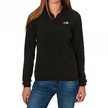 North Face 100 Glacier 1/4 Zip - Sudadera para mujer, color negro