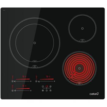 Placa Vitrocerámica CATA TDM 6003 - 3 Zonas, Color Negro