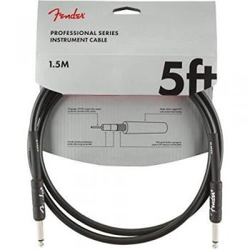 Cable Profesional para Instrumento Fender 1,5m Negro Recto/Recto