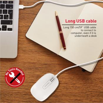 Macally USB Wired Computer Mouse with 3 Button, Scroll Wheel, 5 Foot Long Cored, Compatible with Windows PC, Apple Macbook Pro/Air, iMac, Mac Mini, Laptops