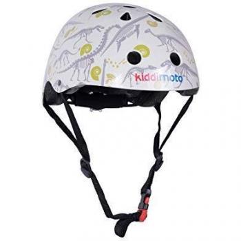 KIDDIMOTO Casco Bicicleta Completamente Ajustabl - Bici Casco para Infantil y Niños para Patinete, Ciclismo, Scooter, Bicicleta de Equilibrio y Monopatin - Dinosaurio Fósil - M