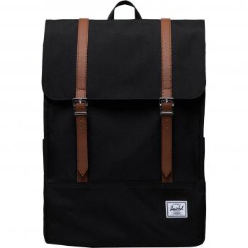 Herschel Survey Backpack Black Cotton Spring/Summer 2024, Male, ONE SIZE, 45 cm Laptop compartment
