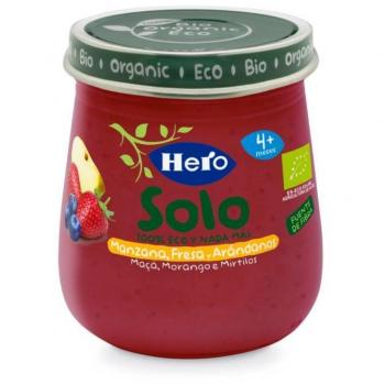 Hero Baby Tarrito Ecológico de Manzana, Fresa y Arándano 120g