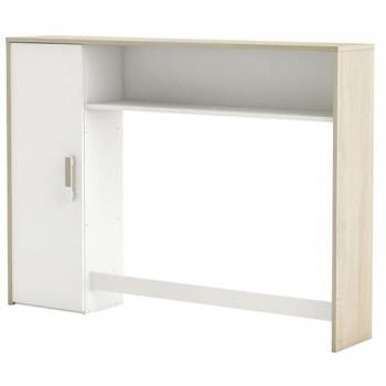 Cabecero Infantil Switch con Armario Color Roble Shannon y Blanco Perla 95x132x25 cm