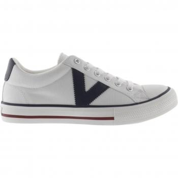 Zapatillas Hombre Victoria Blancas con Logotipo en Contraste