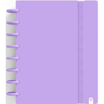 Cuaderno Ingeniox A5 80h Cuadrícula Malva Pastel