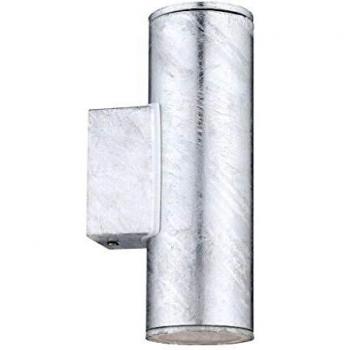 EGLO Lámpara de Pared Exterior Riga 4 3 W 20 cm Plateada Foco Iluminación 30911