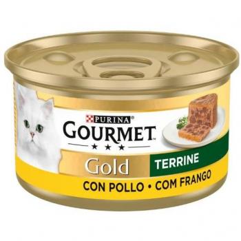 Purina Gourmet Gold Terrine con Pollo Comida Húmeda para Gatos Adultos 85g Pack de 24