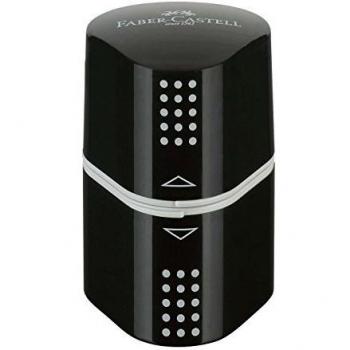 Sacapuntas Faber-Castell Grip 2001 Triple con Caja - Negro