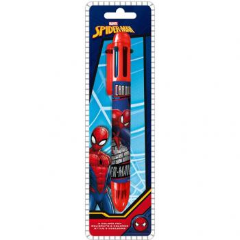 Bolígrafo 6 Colores Spiderman Marvel