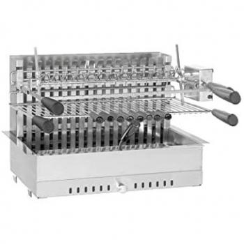Barbacoa de carbón encastrable y portátil de 66 cm con asador eléctrico - Forge Adour