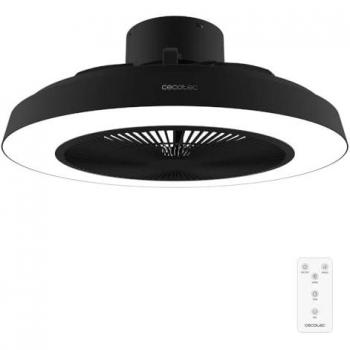 Ventilador de Techo Cecotec EnergySilence LampAero 600 InsideBlack con Luz LED, Motor DC, 5 Aspas y Mando a Distancia