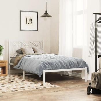 Cabecero de cama de metal blanco 100x190 cm