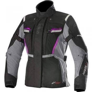 Alpinestars 32170181139-L Chaqueta de Moto, Negro/Gris/Fuchsia, L