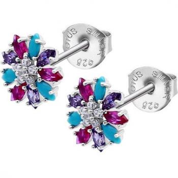 Pendientes Lotus Silver LP3560-4/2 Flor de Plata 925 para Mujer