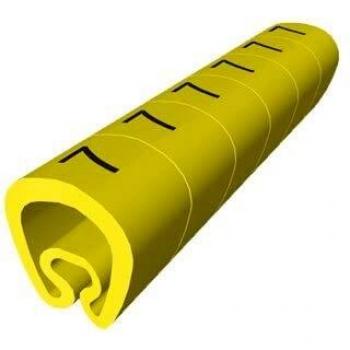 Unex 1811-P PVC Plastificado Señalizadores Precortados para 2mm to 5mm Cableados, Amarillo Color, P Carta, Paquete de 1000