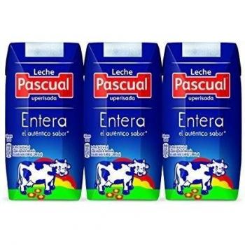 Pascual Leche Entera - Paquete de 3 x 200 ml - Total: 600 ml