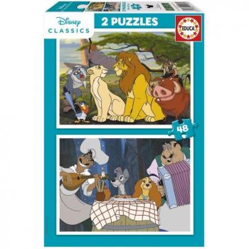 PUZZLE 2X48 PIEZAS DISNEY ANIMALS