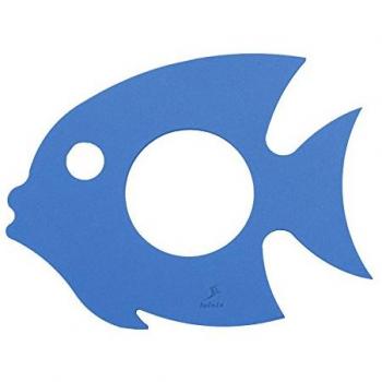 Tapete Flotante Leisis con Diseño de Peces, 52.5 x 65.5 cm, Color Azul