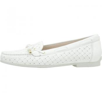 Mocasines de mujer Stonefly modelo Nappa Lth, color blanco, piel