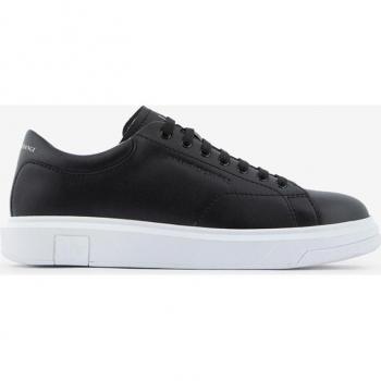 Zapatilla de hombre Armani Exchange de Piel Action negro con suela a contraste