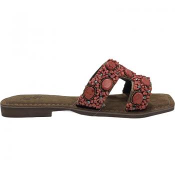 Sandalias de Mujer ITSE 9107 ROSA - Color rosa, diseño moderno, suela antideslizante, material sintético, plantilla acolchada, cierre ajustable