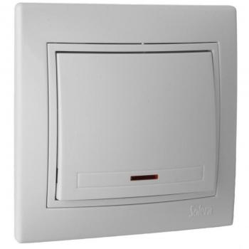 Conmutador/Interruptor Luminoso 10A Monobloc 83x81 Blanco Solera ERP02ILU