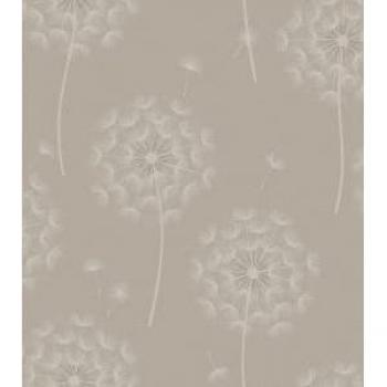 Holden Decor Allora Taupe Wallpaper - 10.05m x 53cm, Heavyweight Vinyl, Floral Design, Italian Made