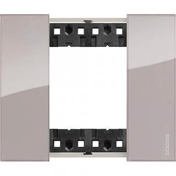 Placa Bticino Living Now 2 Módulos Color Aura KA4802DM