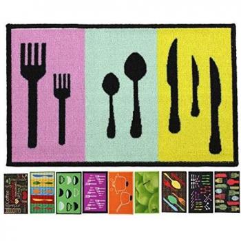 LucaHome - Felpudo Cocina moqueta Antideslizante Muy Absorbente, Felpudo Tricolor 50x130 cm, Felpudo para Interior , Lavable en Lavadora