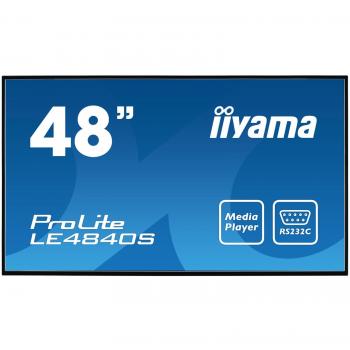Iiyama ProLite LE4840S 48-Inch Large Format Display Monitor with USB Media Playback - Black