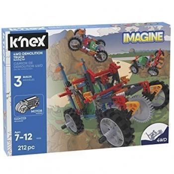 K'nex Imagine - Caja Camión Demolición con Motor, Juego de Construcción, 212 piezas, +7 años