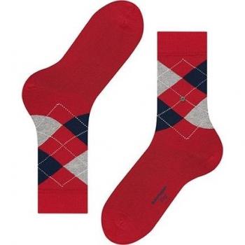 Calcetines Burlington King M SO algodón estampado 1 par, Calcetines Hombre, Rosa (Red Pepper 8074) nuevo - ecológico, tallas 40-46