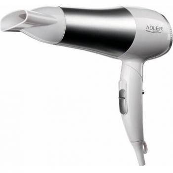 Adler AD 2225 - Secador, 2200 W, color blanco y plateado
