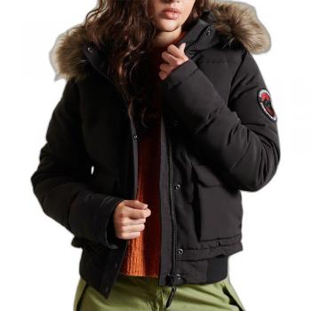 Superdry Women's Everest Black Bomber Puffer Jacket