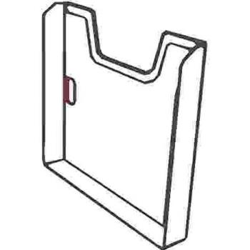 Soporte de folletos de pared Exacompta A4 vertical, pack de 10, transparente