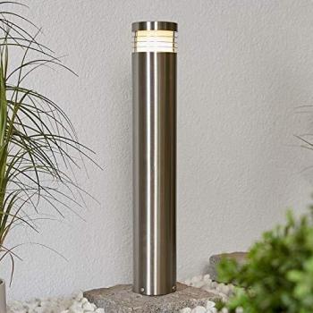 Lámpara para exterior 'Caramia' de Arcchio, iluminación de senderos, baliza moderna en gris, resistente al agua salada (1 llama, E27)