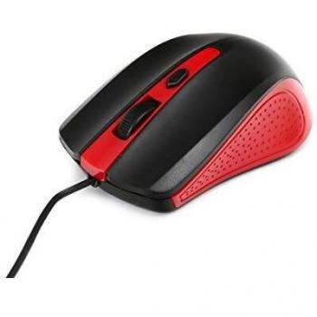 Ratón Óptico USB Ambidextro Platinet OM05R, 1000 dpi, Bicolor Negro y Rojo