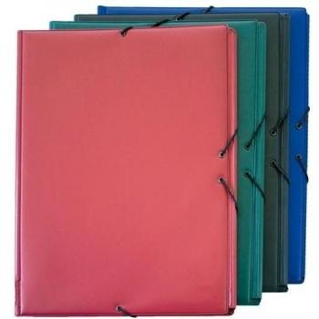 Carpeta con gomas Grafoplás PVC con solapas tamaño folio color verde