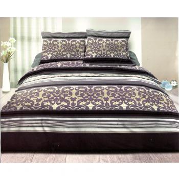 Funda nórdica de 240 x 260 cm + 2 funda de almohada 65 x 65 barroco topo Juego de edredón 240 x 260 cm + 2 funda de almohada 65 x 65 100% algodón para un cama 2 personas