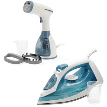 Plancha Vertical y Vapor Gallery 1500W - 2600W Azul Liso