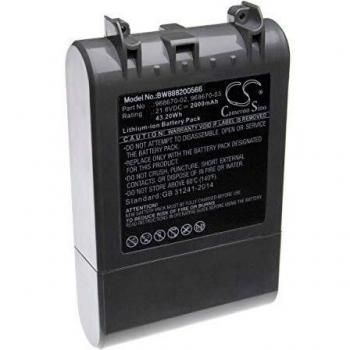 Batería Recargable Compatible con Dyson SV11, V7, V7 Animal y V7 Motorhead Pro (2000 mAh, 21.6V, Li-Ion) - Vhbw